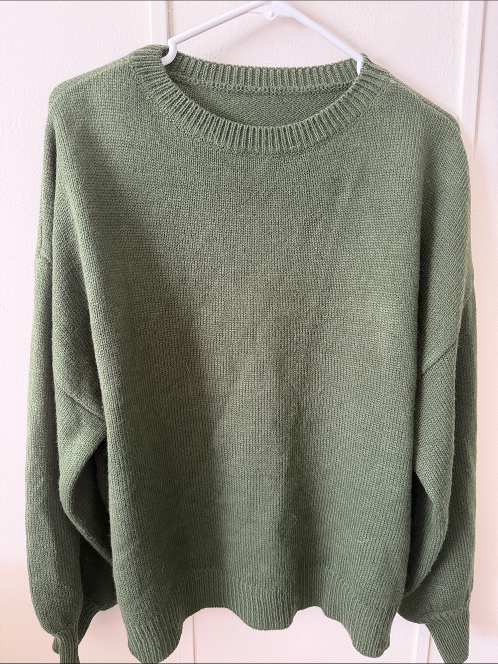 SHEIN Olive Green Crew Neck Sweater